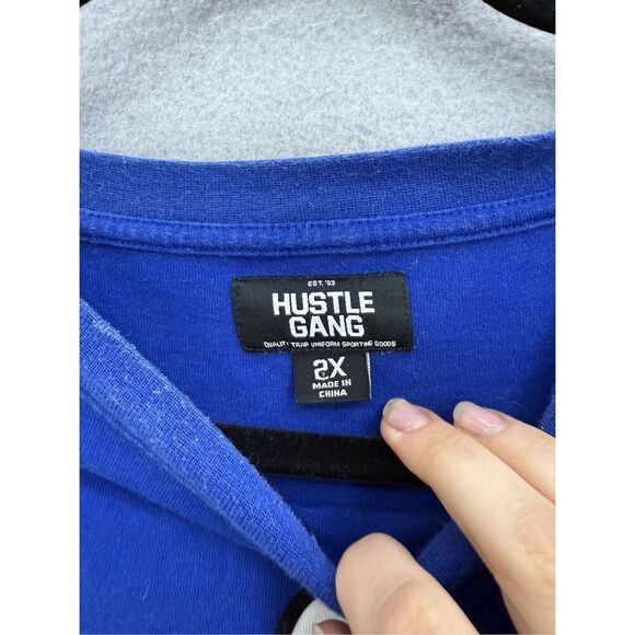 Hustle Gang Mens Blue Short Sleeve Crew Neck Bear Graphic Print T-Shirt Size 2X - Picture 4 of 8